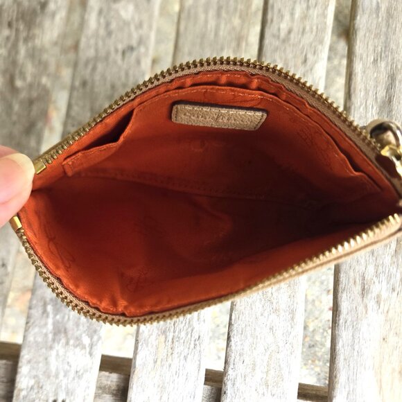 COLE HAAN Beige Leather Wristlet Wallet Card Holder - Picture 4 of 4